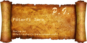 Péterfi Imre névjegykártya